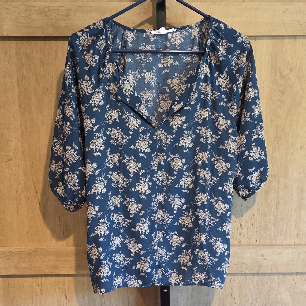Fun 2 Fun Blue Floral Blouse